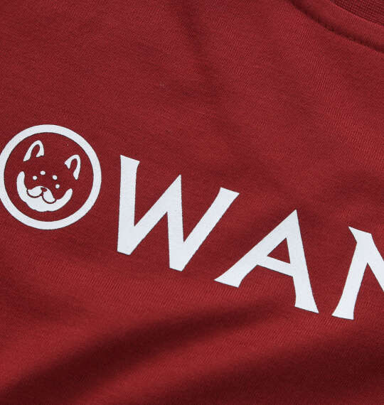 黒柴印和んこ堂 和み柴っこ天竺長袖Tシャツ エンジ