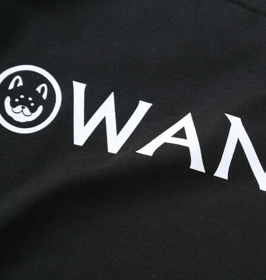 黒柴印和んこ堂 和み柴っこ天竺長袖Tシャツ ブラック