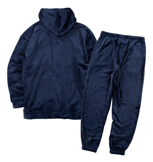 黒柴印和んこ堂 ふわもこフルジップパーカー&パンツセット ネイビー