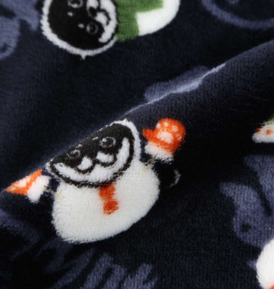 黒柴印和んこ堂 ふわもこ裏ボアベスト ネイビー