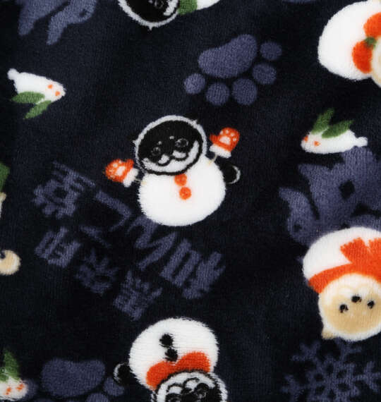 黒柴印和んこ堂 ふわもこ裏ボアベスト ネイビー