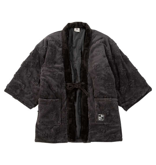 黒柴印和んこ堂 ジャガードボア半纏 チャコール