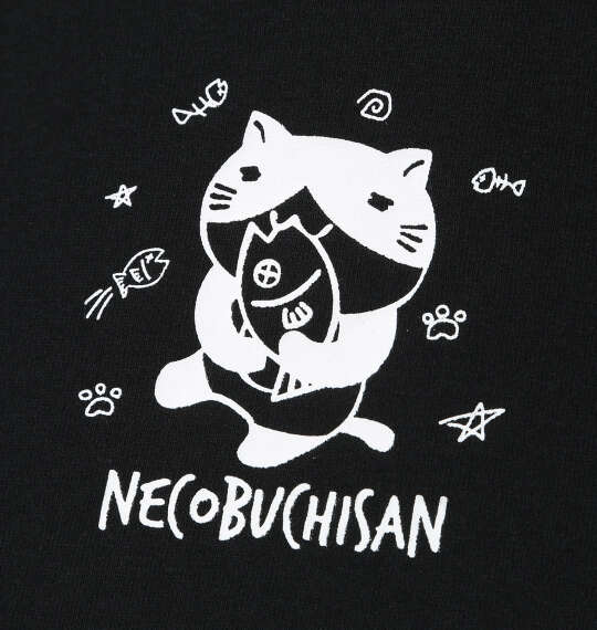 NECOBUCHI-SAN 天竺長袖Tシャツ ブラック