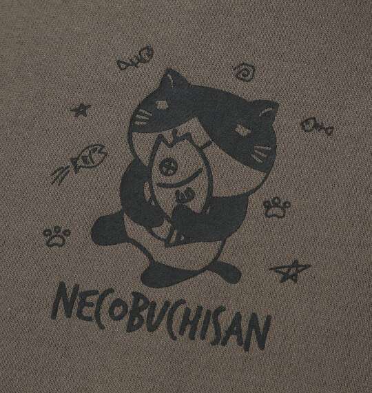 NECOBUCHI-SAN 天竺長袖Tシャツ アースカーキ