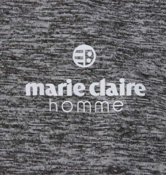 marie claire homme DRYカチオン半袖Tシャツ+DRYメッシュハーフパンツ グレー杢×ブラック