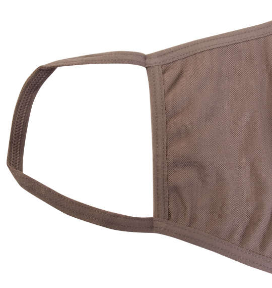  大きめサイズ冷感素材の洗える布マスク モカ