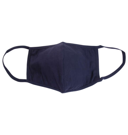  大きめサイズ冷感素材の洗える布マスク ネイビー