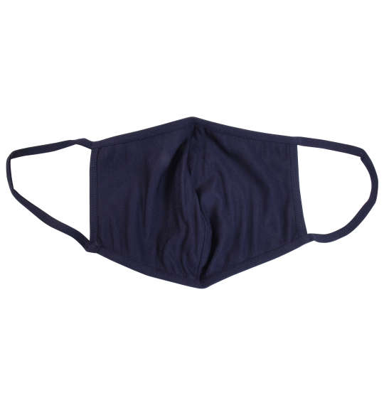 大きめサイズ冷感素材の洗える布マスク ネイビー