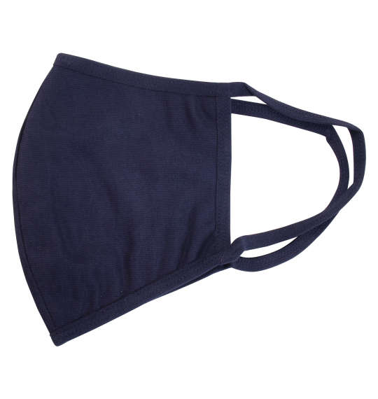  大きめサイズ冷感素材の洗える布マスク ネイビー