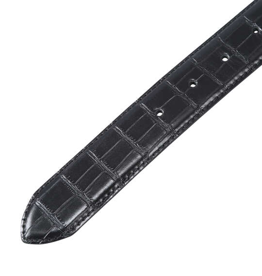 MANCHES クロコ型押しベルト ブラック