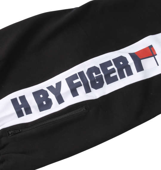 H by FIGER 脇ロゴ切替ハーフパンツ ブラック
