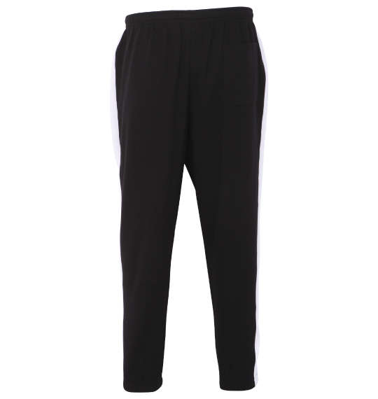 FUSAGIさん 裏起毛裾ゴムスウェットパンツ ブラック×オフホワイト