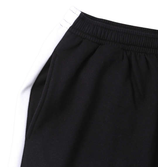 FUSAGIさん 裏起毛裾ゴムスウェットパンツ ブラック×オフホワイト