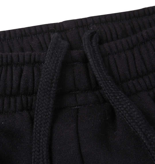 FUSAGIさん 裏起毛裾ゴムスウェットパンツ ブラック×オフホワイト