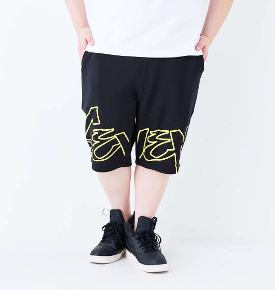 SEVEN2 裏毛スウェットハーフパンツ ブラック