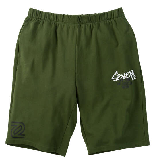 SEVEN2 裏毛スウェットハーフパンツ カーキ