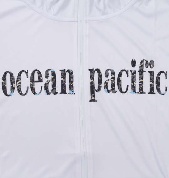 OCEAN PACIFIC 半袖フルジップパーカーラッシュガード ホワイト