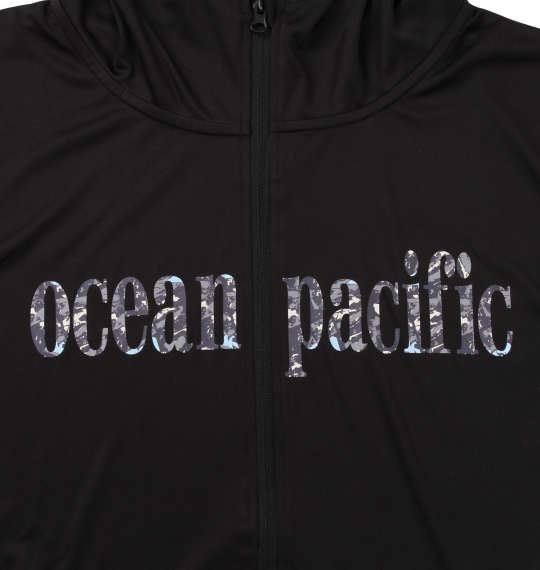 OCEAN PACIFIC 半袖フルジップパーカーラッシュガード ブラック