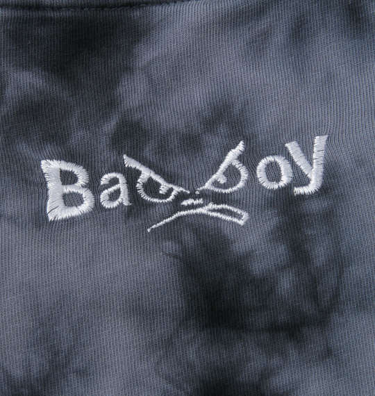 BAD BOY ロゴ刺繍タイダイ加工半袖Tシャツ ブラック