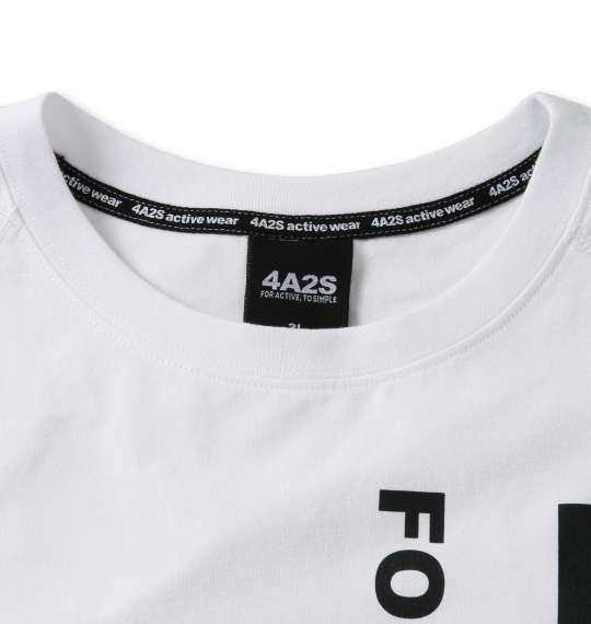 4A2S VERTICALロゴ半袖Tシャツ ホワイト