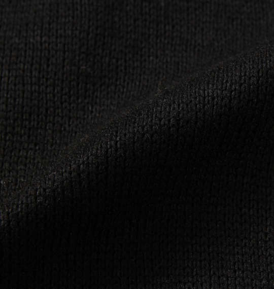 SHELTY ニットフリースベア刺繍フルジップパーカー ブラック
