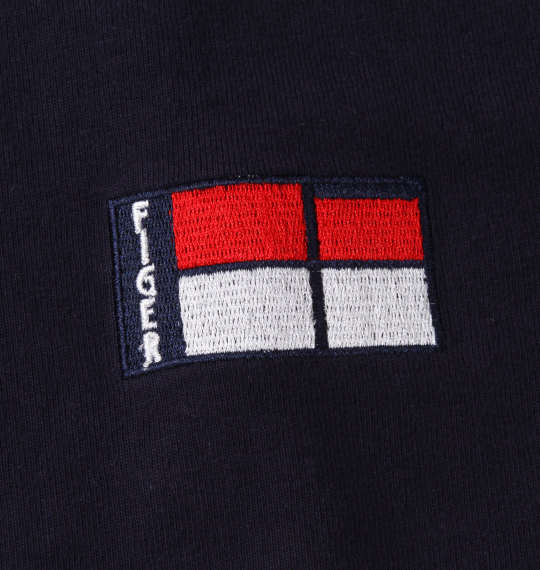 H by FIGER 切替長袖ラガーシャツ ネイビー