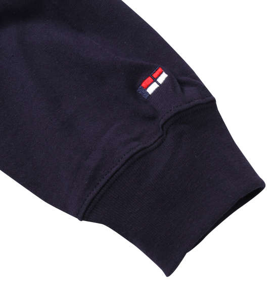 H by FIGER 切替長袖ラガーシャツ ネイビー