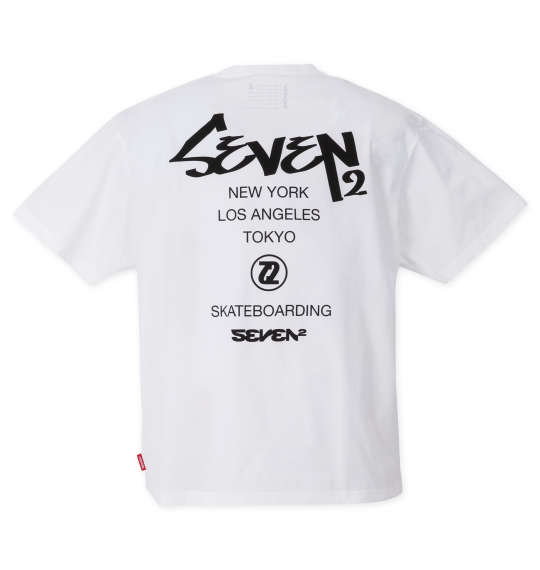 SEVEN2 ストレッチポリエステル半袖Tシャツ ホワイト