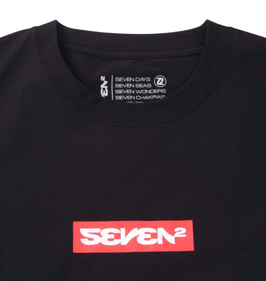 SEVEN2 ストレッチポリエステル半袖Tシャツ ブラック