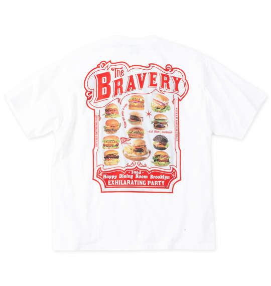 SHELTY 天竺ハンバーガーショッププリント半袖Tシャツ オフホワイト