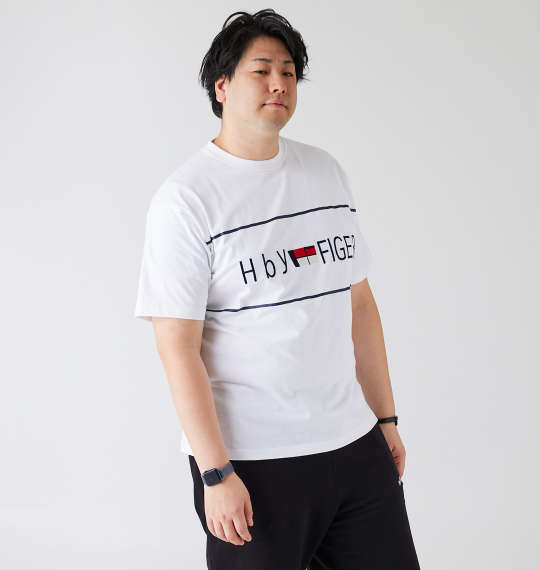 H by FIGER 天竺半袖Tシャツ ホワイト