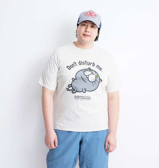 ANIMORE Mate 天竺デビマル半袖Tシャツ ミックスホワイト
