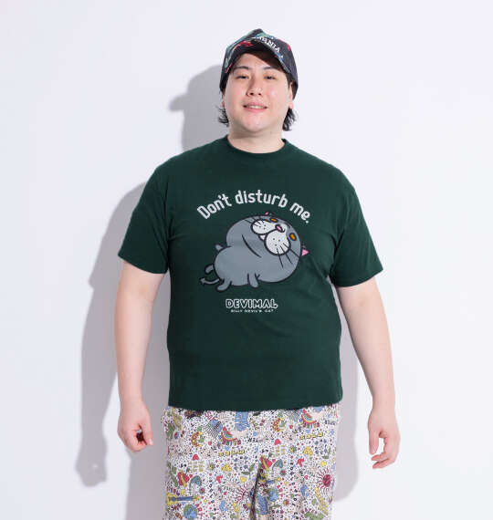 ANIMORE Mate 天竺デビマル半袖Tシャツ ダークグリーン