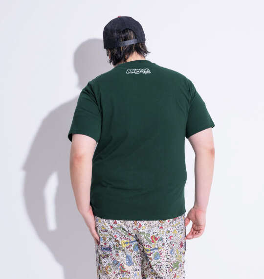 ANIMORE Mate 天竺デビマル半袖Tシャツ ダークグリーン