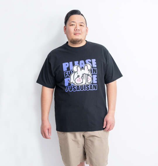 ANIMORE Mate 天竺フサギさん半袖Tシャツ ブラック