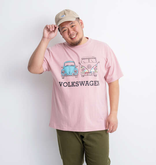 VOLKSWAGEN 天竺半袖Tシャツ スモーキーピンク