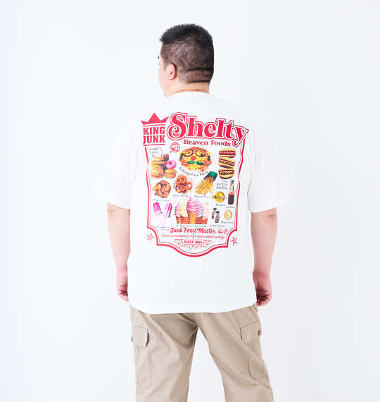 SHELTY 天竺プリントポケット付半袖Tシャツ オフホワイト