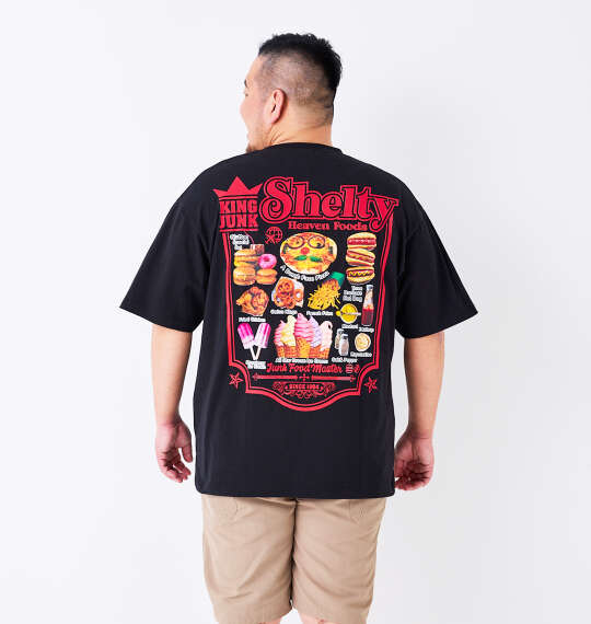 SHELTY 天竺プリントポケット付半袖Tシャツ ブラック