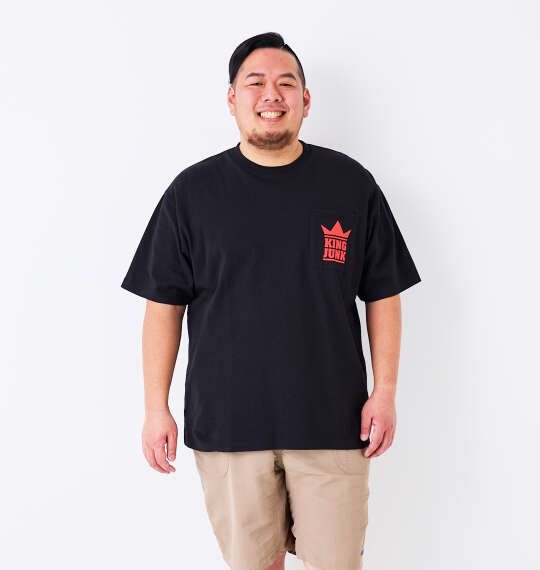 SHELTY 天竺プリントポケット付半袖Tシャツ ブラック