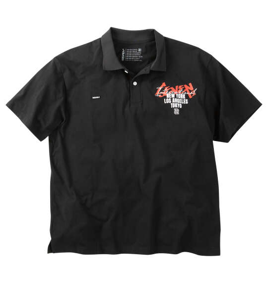 SEVEN2 天竺半袖ポロシャツ ブラック