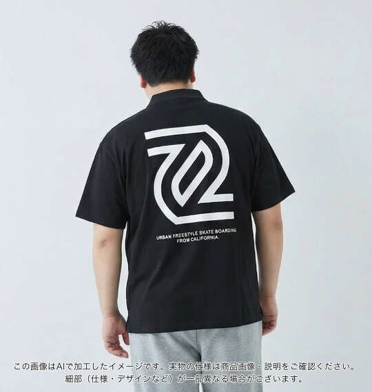 SEVEN2 天竺半袖ポロシャツ ブラック