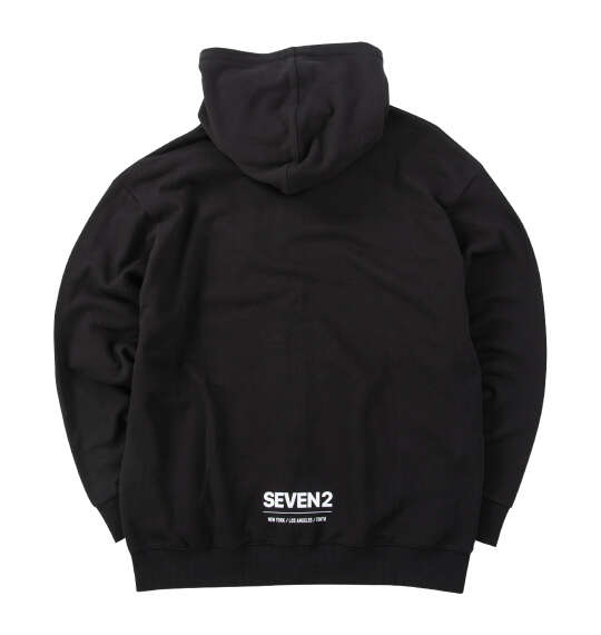 SEVEN2 裏毛フルジップパーカー ブラック
