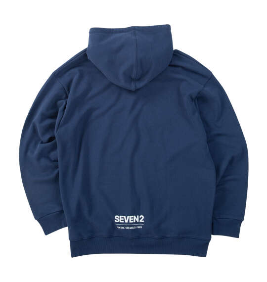 SEVEN2 裏毛フルジップパーカー ダークネイビー