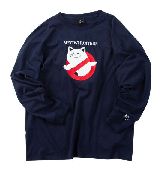 NYANCHATTE 天竺長袖Tシャツ ネイビー