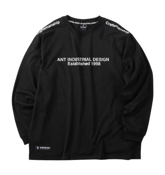 ANT INDUSTRIAL DESIGN 天竺長袖Tシャツ ブラック