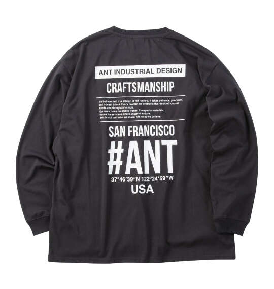 ANT INDUSTRIAL DESIGN 天竺長袖Tシャツ チャコール