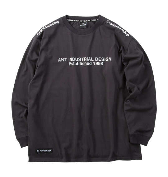 ANT INDUSTRIAL DESIGN 天竺長袖Tシャツ チャコール