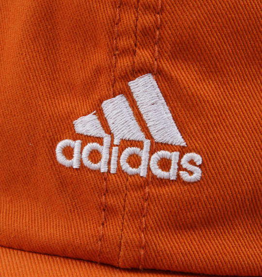 adidas 綿ツイルキャップ オレンジ
