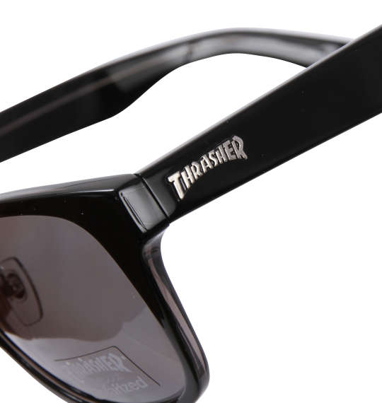 THRASHER ビッグサイズ偏光レンズサングラス ブラック×スモーク