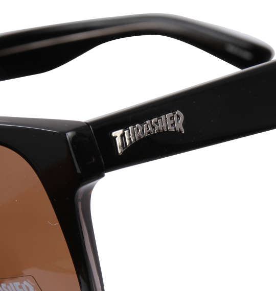 THRASHER ビッグサイズ偏光レンズサングラス ブラック×ブラウン